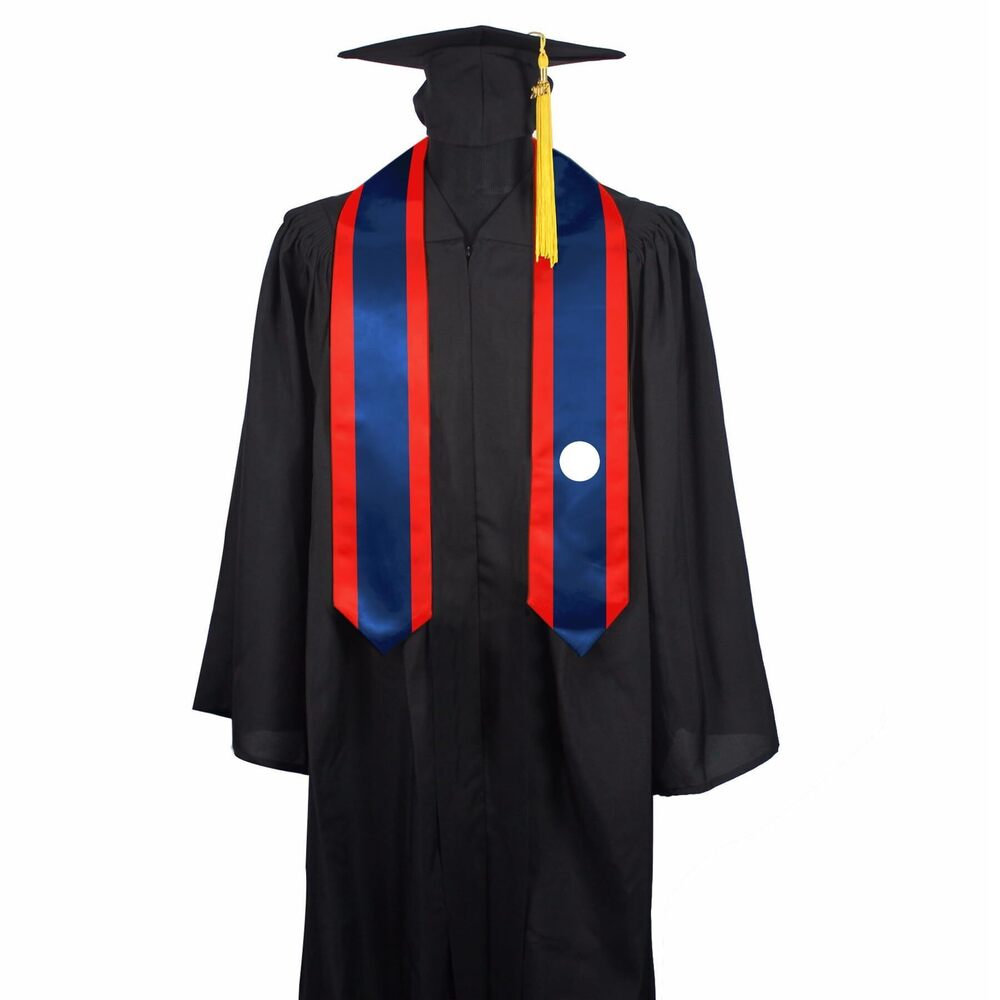 6170 Laos Flag Graduation Stole Sash, Laos Flag Graduation Shawl Sash Stole